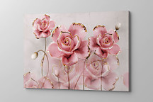 Obraz Pozlátené ruže na mramore 1819